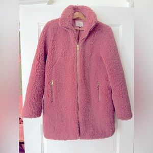 Ann Taylor LOFT - Pink Teddy Coat - Size XS